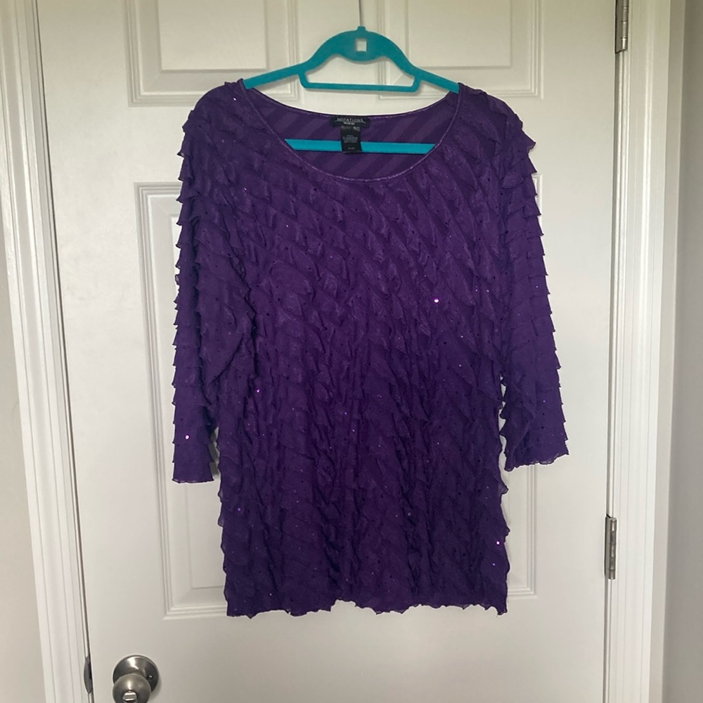 Sparkly ruffled tunic